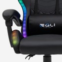 Cadeira de gaming ergonómica LED RGB 2 almofadas The Horde junior 