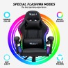 Cadeira de gaming ergonómica LED RGB 2 almofadas The Horde junior Custo