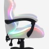 Cadeira de gaming luzes LED RGB ergonómica com 2 almofadas Pixy Junior 