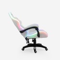 Cadeira de gaming luzes LED RGB ergonómica com 2 almofadas Pixy Junior Catálogo