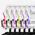 Cadeira de gaming luzes LED RGB ergonómica com 2 almofadas Pixy Junior Preço