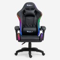 Cadeira de gaming escritório ergonómica em pele LED RGB The Horde XL Saldos