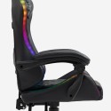 Cadeira de gaming escritório ergonómica em pele LED RGB The Horde XL 