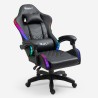 Cadeira de gaming escritório ergonómica em pele LED RGB The Horde XL Estoque