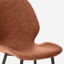 Cadeira Moderna em Pele Sintética Metal para Cozinha Bar Restaurante Lyna 