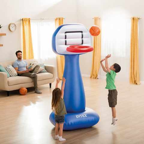 Intex 57502 Cesto de Basket insuflável com bola para casa e jardim