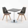 Mesa Quadrada Preta com 2 Cadeiras para Interior 70x70cm Nordica Mojito Compra