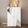Móvel para Sala de estar Moderno com 2 Portas e Espelho Brilhante Elise Descontos