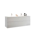 Móvel para Casa de Banho Moderno com Lavatório Branco Brilhante Ikon S Oferta