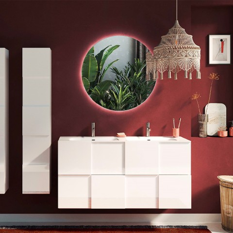 Móvel para Casa de Banho com Lavatório Branco Elegante Espaçoso Moderno Feel S Dama Promoção