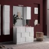 Móvel para Casa de Banho com Lavatório Branco Moderno Tetra Dama Saldos