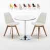 Mesa Redonda com 2 Cadeiras para Uso Interior 70x70cm Nordica Long Island Promoção