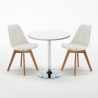 Mesa Redonda com 2 Cadeiras para Uso Interior 70x70cm Nordica Long Island Escolha