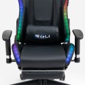 Poltrona cadeira gaming ergonómica apoio para os pés LED RGB The Horde Comfort Características