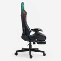 Poltrona cadeira gaming ergonómica apoio para os pés LED RGB The Horde Comfort Custo