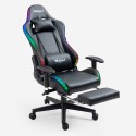 Poltrona cadeira gaming ergonómica apoio para os pés LED RGB The Horde Comfort Catálogo