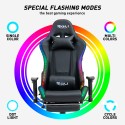 Poltrona cadeira gaming ergonómica apoio para os pés LED RGB The Horde Comfort 