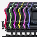 Poltrona cadeira gaming ergonómica apoio para os pés LED RGB The Horde Comfort 