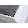Cama de casal com arrumação e gavetas 160x200cm branco lacado Teide Estoque