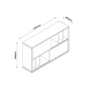 Aparador móvel sala de estar 2 portas deslizantes carvalho branco lacado Elea Catálogo