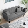 Sofá sala de estar 3 lugares moderno design nórdico resistente 191cm Hayem Medidas