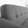 Sofá sala de estar 3 lugares moderno design nórdico resistente 191cm Hayem 