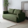 Sofá 3 lugares tecido estilo moderno nórdico design 196cm verde Geert Oferta