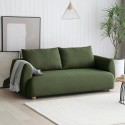 Sofá 3 lugares tecido estilo moderno nórdico design 196cm verde Geert Venda