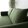 Sofá 3 lugares tecido estilo moderno nórdico design 196cm verde Geert Descontos