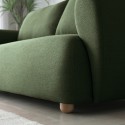 Sofá 3 lugares tecido estilo moderno nórdico design 196cm verde Geert Catálogo