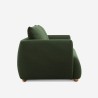 Sofá 3 lugares tecido estilo moderno nórdico design 196cm verde Geert Modelo