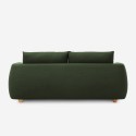 Sofá 3 lugares tecido estilo moderno nórdico design 196cm verde Geert Medidas