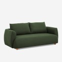 Sofá 3 lugares tecido estilo moderno nórdico design 196cm verde Geert Escolha