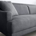 Sofá 3 lugares confortável design pés de metal 200cm tecido preto Egbert Preço