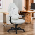 Cadeira de gaming escritório ergonómica com almofada lombar branca Estoril Light Venda