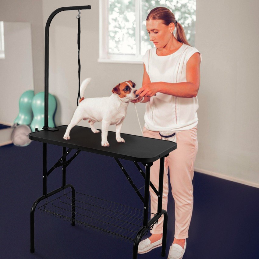 Mesa de Tosquia Dobrável Profissional para Cães e Gatos 81x46x76cm Terrier