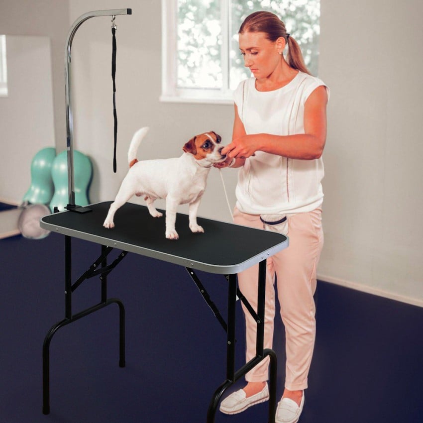 Mesa de Tosquia Dobrável para Cães, Gatos e Animais com Laço Mastiff
