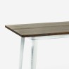 Mesa de jantar alto banco estilo vintage industrial 120x60 Catal Brush Escolha