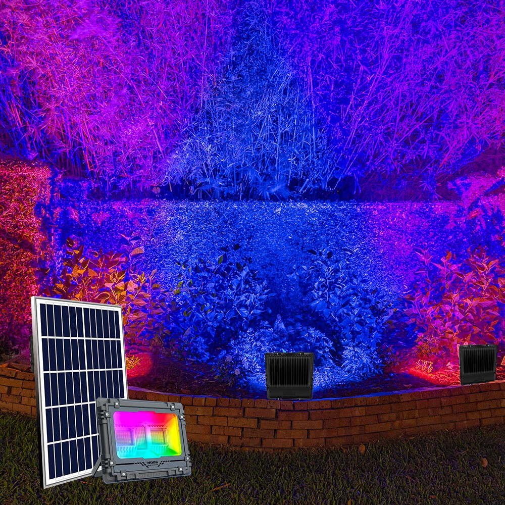 Projetor LED solar iluminação multicolorido RGB Bluetooth Toscor M