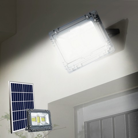 Projetor com painel solar iluminação LED Bluetooth Toscor L Promoção