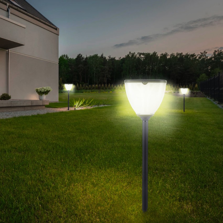 Candeeiro de jardim solar com estaca LED 3 cores LED Gaslight Promoção
