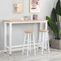 Mesa alta com banquetas para bar, cozinha ou entrada 140x37x100cm Edebel Descontos