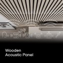4 x Painel antirruído madeira de Wenge decorativo 240x60cm Kover-WG Descontos