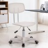 Cadeira de escritório teletrabalho ergonómica regulável branca Riverside Venda