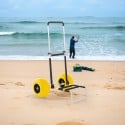 Carrinho de praia mala de pesca pesca desportiva 2 rodas grandes Ariel Venda