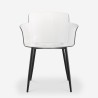 Cadeira policarbonato transparente com braços e pernas de madeira Suntree Escolha