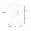 Cadeira Moderna Transparente c/Pernas de madeira, Arinor 