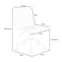 Cadeira de escritório design ajustável ergonómica tecido branco Zolder Light Oferta