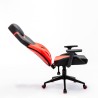 Cadeira de Jogos Ergonómica Desportiva Ajustável em Couro sintético Portimao Fire Estoque