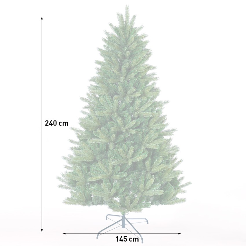 Árvore De Natal Grande Artificial 240 Cm De Altura Cheia - R$ 1.362,11